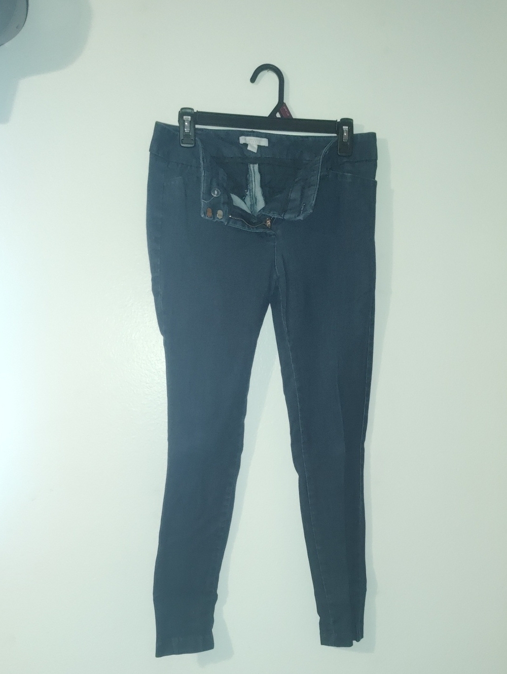 New York & Company Dark Blue Stretch Skinny Jeggings